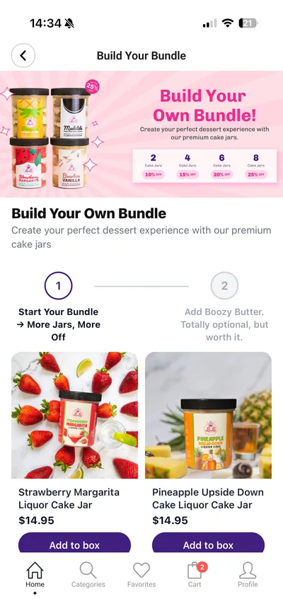 Lulu Liquor Cakes mobile shopping app